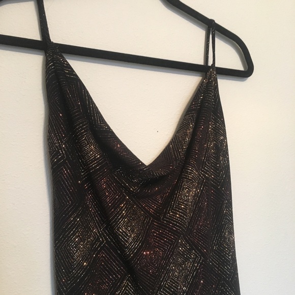 ALEXIA ADMOR gold & bronze Sparkly Low back Dress - Picture 3 of 5